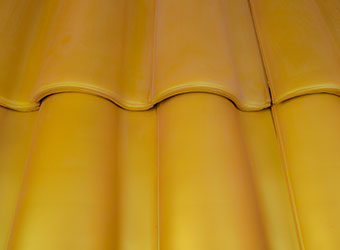 Черепица двухволновая большая глазурированная цвет GOLD