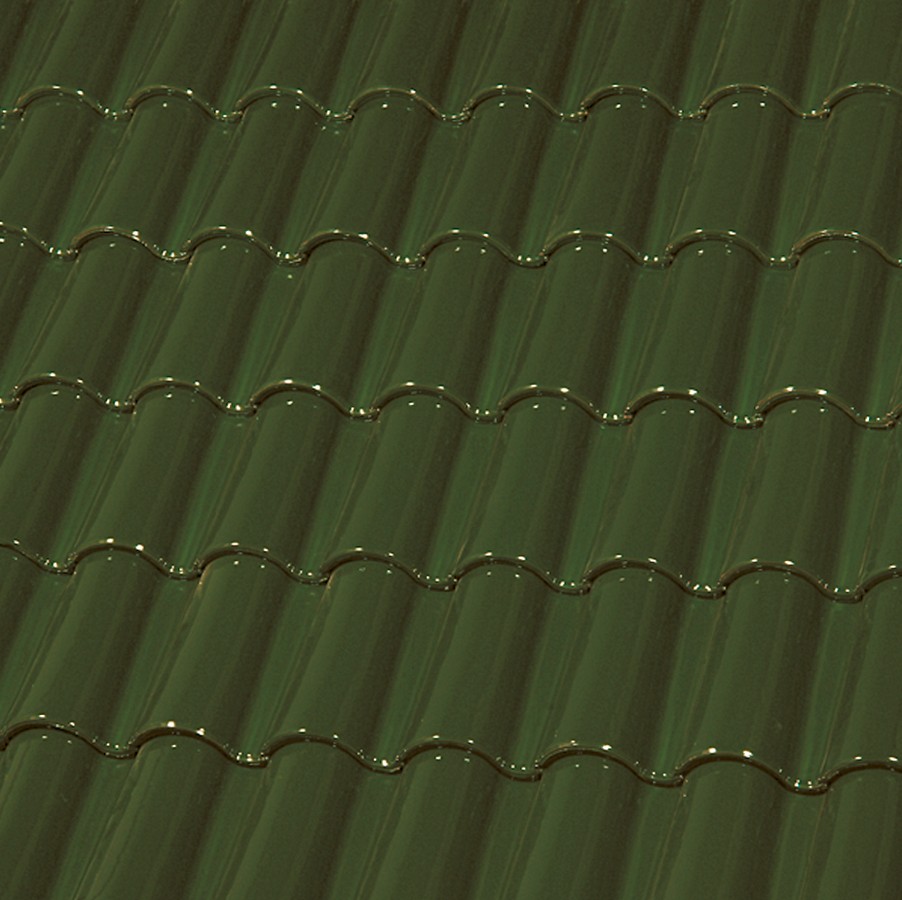 Черепица двухволновая большая глазурированная цвет BOTTLE GREEN